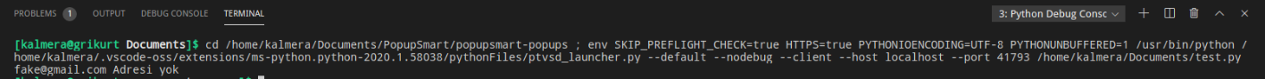 python ile doğrulama