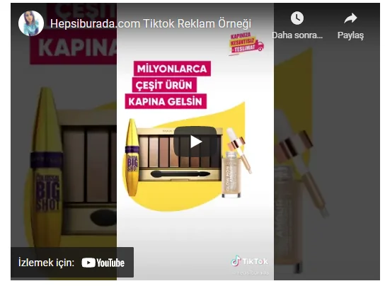 tiktok video reklamlar